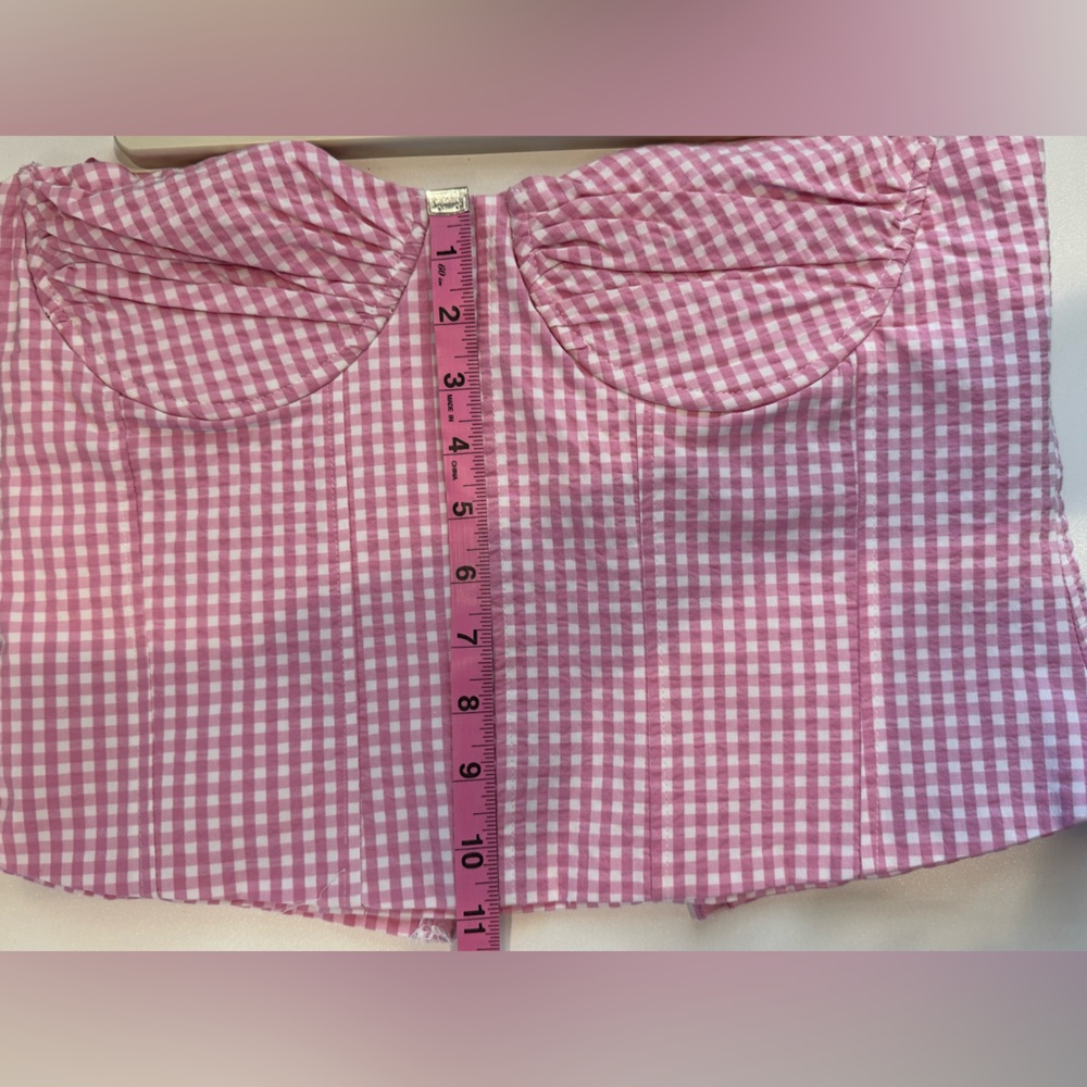 Zara Pink Gingham tube top